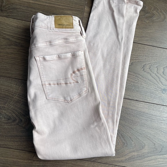 American Eagle Powder Pink High Rise Jeggings - Picture 4 of 8